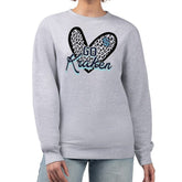 Seattle Kraken G-III 4Her by Carl Banks Women's Animal Print Heart Fleece Pullover Sweatshirt - NHL Sweatshirts
