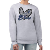 St. Louis Blues G-III 4Her by Carl Banks Women's Animal Print Heart Fleece Pullover Sweatshirt - NHL Sweatshirts
