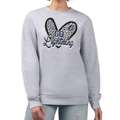Tampa Bay Lightning G-III 4Her by Carl Banks Women's Animal Print Heart Fleece Pullover Sweatshirt - NHL Sweatshirts