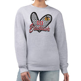 Chicago Blackhawks G-III 4Her by Carl Banks Women's Animal Print Heart Fleece Pullover Sweatshirt - NHL Sweatshirts