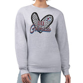 Colorado Avalanche G-III 4Her by Carl Banks Women's Animal Print Heart Fleece Pullover Sweatshirt - NHL Sweatshirts