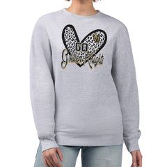 Vegas Golden Knights G-III 4Her by Carl Banks Women's Animal Print Heart Fleece Pullover Sweatshirt - NHL Sweatshirts
