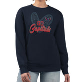 Washington Capitals G-III 4Her by Carl Banks Women's Animal Print Heart Fleece Pullover Sweatshirt - NHL Sweatshirts
