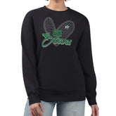 Dallas Stars G-III 4Her by Carl Banks Women's Animal Print Heart Fleece Pullover Sweatshirt - NHL Sweatshirts