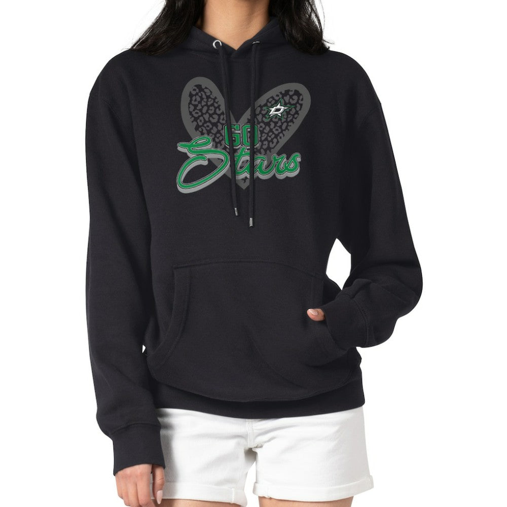 Dallas Stars G-III 4Her by Carl Banks Women's Animal Print Heart Fleece Pullover Hoodie - NHL Hoodies
