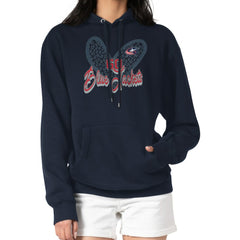 Columbus Blue Jackets G-III 4Her by Carl Banks Women's Animal Print Heart Fleece Pullover Hoodie - NHL Hoodies