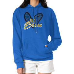 St. Louis Blues G-III 4Her by Carl Banks Women's Animal Print Heart Fleece Pullover Hoodie - NHL Hoodies