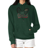 Minnesota Wild G-III 4Her by Carl Banks Women's Animal Print Heart Fleece Pullover Hoodie - NHL Hoodies