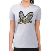 Boston Bruins G-III 4Her by Carl Banks Women's Super-Slim Fit Lightweight Animal Print Heart T-Shirt - NHL T-shirts