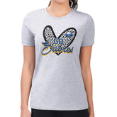 Buffalo Sabres G-III 4Her by Carl Banks Women's Super-Slim Fit Lightweight Animal Print Heart T-Shirt - NHL T-shirts