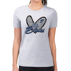 St. Louis Blues G-III 4Her by Carl Banks Women's Super-Slim Fit Lightweight Animal Print Heart T-Shirt - NHL T-shirts
