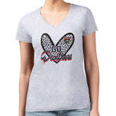 Florida Panthers G-III 4Her by Carl Banks Women's Super-Slim Fit Lightweight Animal Print Heart V-Neck T-Shirt - NHL T-shirts