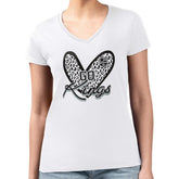 Los Angeles Kings G-III 4Her by Carl Banks Women's Super-Slim Fit Lightweight Animal Print Heart V-Neck T-Shirt - NHL T-shirts