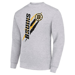 Boston Bruins Starter Color Scratch Pullover Sweatshirt - NHL Sweatshirts