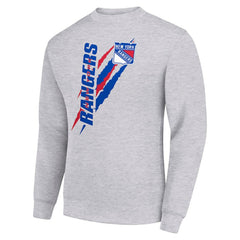 New York Rangers Starter Color Scratch Pullover Sweatshirt - NHL Sweatshirts