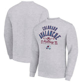 Colorado Avalanche Starter Stick And Puck Logo Fleece Pullover Sweatshirt - NHL Sweatshirts