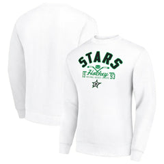 Dallas Stars Starter Stick And Puck Logo Fleece Pullover Sweatshirt - NHL Sweatshirts
