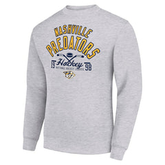 Nashville Predators Starter Stick And Puck Logo Fleece Pullover Sweatshirt - NHL Sweatshirts