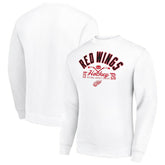 Detroit Red Wings Starter Stick And Puck Logo Fleece Pullover Sweatshirt - NHL Sweatshirts