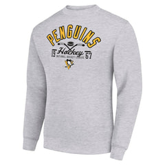 Pittsburgh Penguins Starter Stick And Puck Logo Fleece Pullover Sweatshirt - NHL Sweatshirts