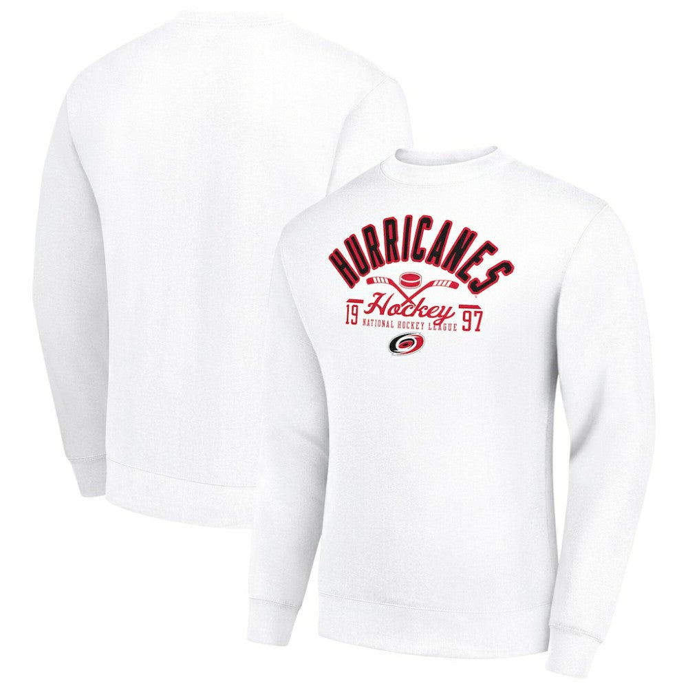 Carolina Hurricanes Starter Stick And Puck Logo Fleece Pullover Sweatshirt - NHL Sweatshirts