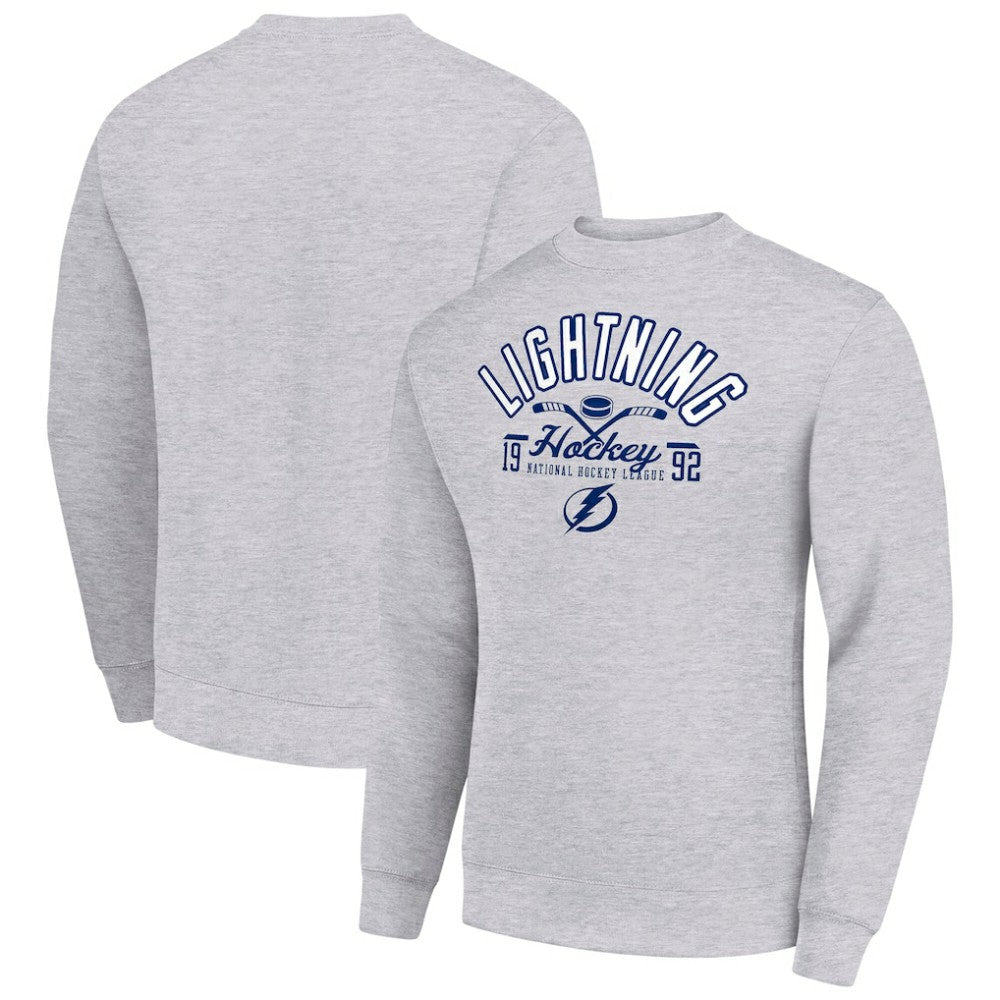Tampa Bay Lightning Starter Stick And Puck Logo Fleece Pullover Sweatshirt - NHL Sweatshirts