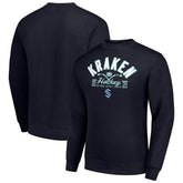 Seattle Kraken Starter Stick And Puck Logo Fleece Pullover Sweatshirt - NHL Sweatshirts