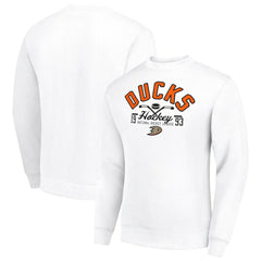 Anaheim Ducks Starter Stick And Puck Logo Fleece Pullover Sweatshirt - NHL Sweatshirts