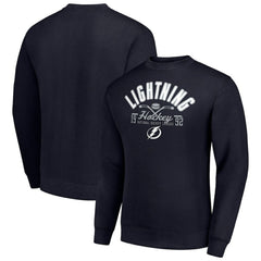Tampa Bay Lightning Starter Stick And Puck Logo Fleece Pullover Sweatshirt - NHL Sweatshirts