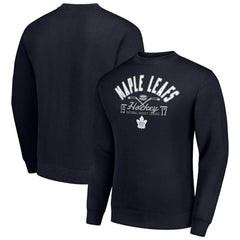 Toronto Maple Leafs Starter Stick And Puck Logo Fleece Pullover Sweatshirt - NHL Sweatshirts