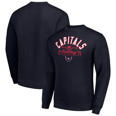 Washington Capitals Starter Stick And Puck Logo Fleece Pullover Sweatshirt - NHL Sweatshirts