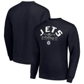 Winnipeg Jets Starter Stick And Puck Logo Fleece Pullover Sweatshirt - NHL Sweatshirts