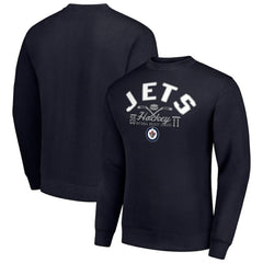Winnipeg Jets Starter Stick And Puck Logo Fleece Pullover Sweatshirt - NHL Sweatshirts