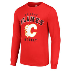 Calgary Flames Starter Logo Long Sleeve T-Shirt - NHL T-shirts