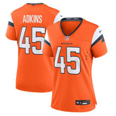 Denver Broncos Nate Adkins Women's Team Game Jersey | NFL New