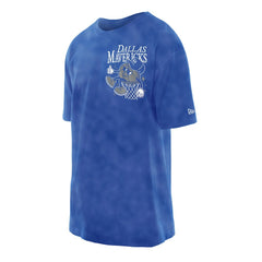 Blue Dallas Mavericks Old School Sport Enzyme Wash Oversized T-Shirt sale | NBA