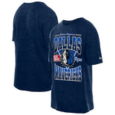 Navy Dallas Mavericks Boxy Old School Sport Vintage Wash T-Shirt sale | NBA