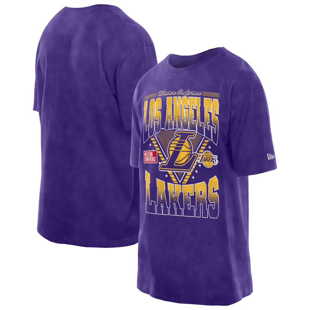 Purple Los Angeles Lakers Old School Sport Vintage Wash T-Shirt | NBA