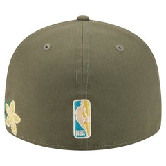 Olive Boston Celtics Tonal Florals 59FIFTY Fitted Hat | NBA