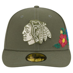 Chicago Blackhawks New Era Tonal Florals 59FIFTY Fitted Hat - NHL Hats