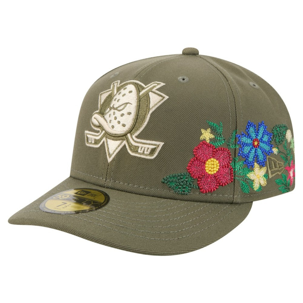 Anaheim Ducks New Era Tonal Florals 59FIFTY Fitted Hat - NHL Hats