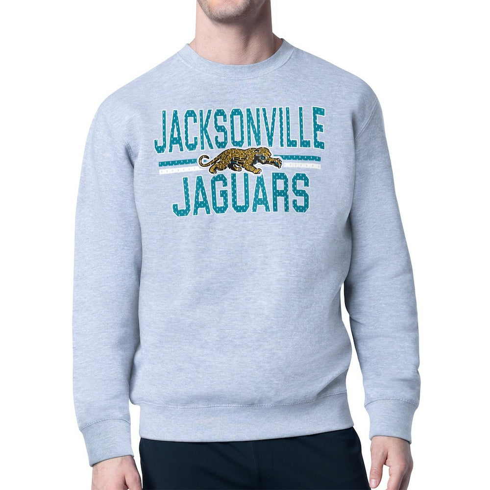 Jacksonville Jaguars Starter Mesh Look Retro Team Logo Pullover Sweatshirt | NFL New