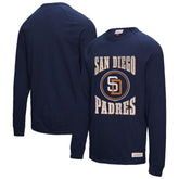 San Diego Padres Mitchell & Ness Arched Logo Slub Long Sleeve T-Shirt - MLB T-shirts