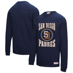 San Diego Padres Mitchell & Ness Arched Logo Slub Long Sleeve T-Shirt - MLB T-shirts