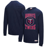 Minnesota Twins Mitchell & Ness Arched Logo Slub Long Sleeve T-Shirt - MLB T-shirts
