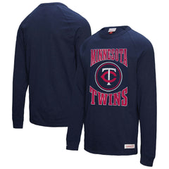 Minnesota Twins Mitchell & Ness Arched Logo Slub Long Sleeve T-Shirt - MLB T-shirts