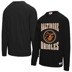 Baltimore Orioles Mitchell & Ness Arched Logo Slub Long Sleeve T-Shirt - MLB T-shirts