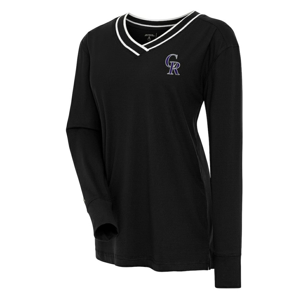 Colorado Rockies Antigua Women's Symbolic Long Sleeve V-Neck Top - MLB Tops