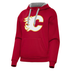 Calgary Flames Antigua Women's Victory Pullover Hoodie - NHL Hoodies