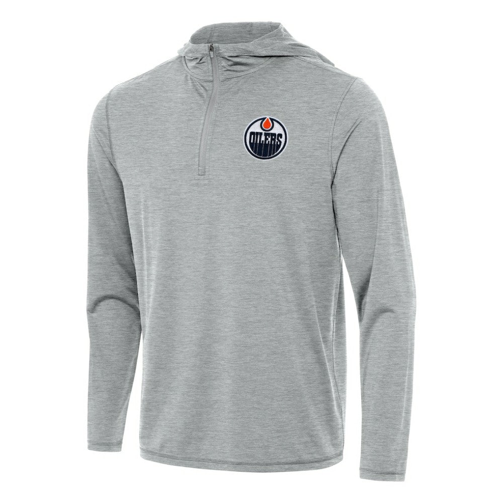 Edmonton Oilers Antigua Tidy Quarter-Zip Hoodie - NHL Hoodies